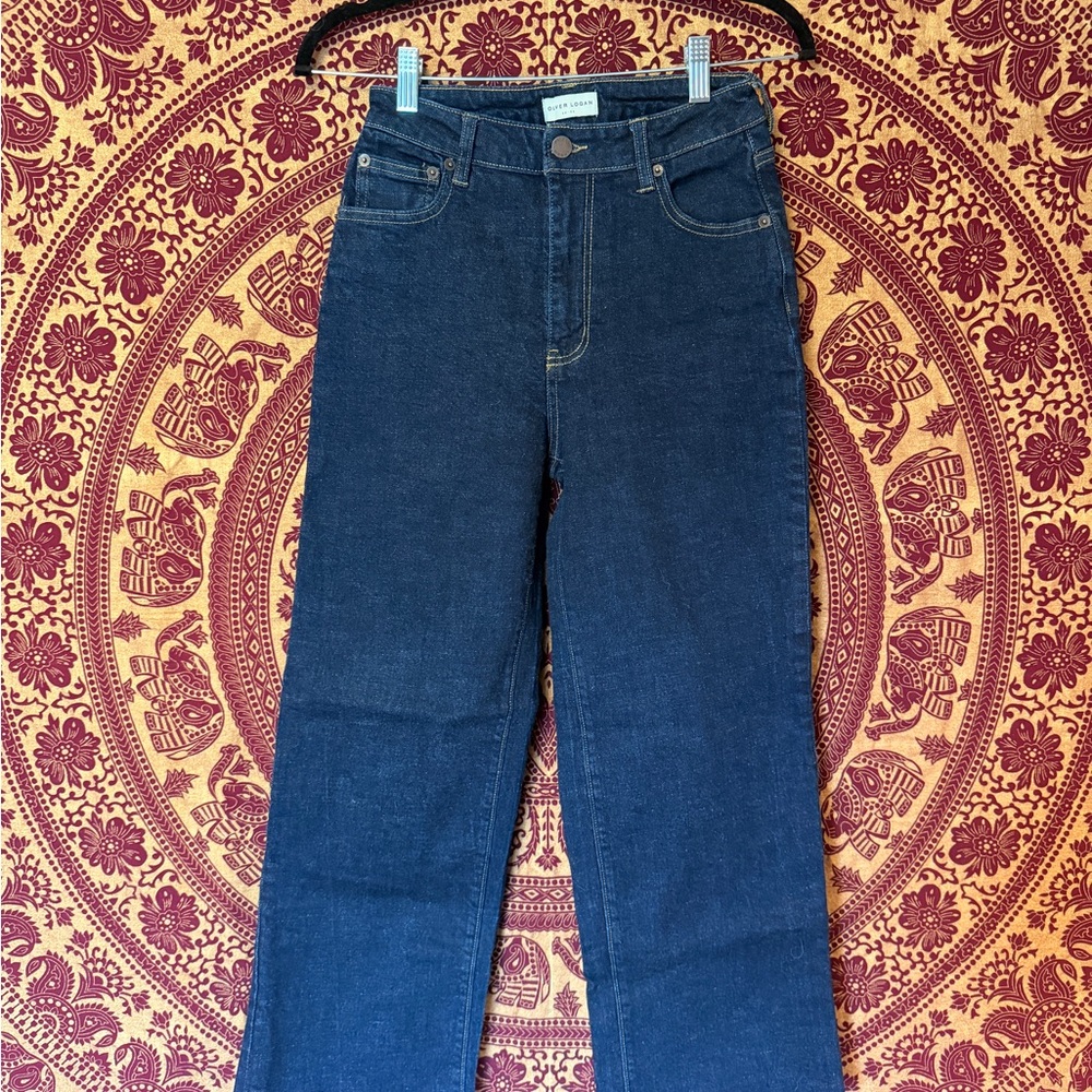 Elegant Dark Blue Flare Jeans